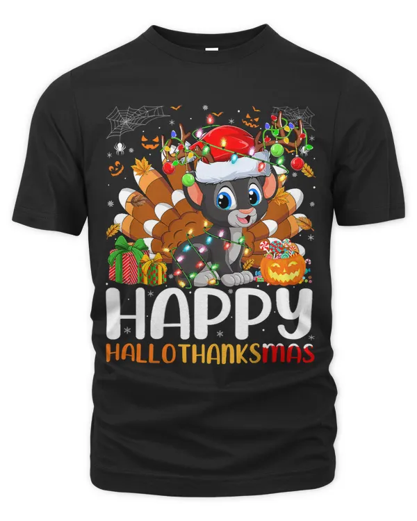 Panther Lover Halloween Christmas Happy Hallothanksmas
