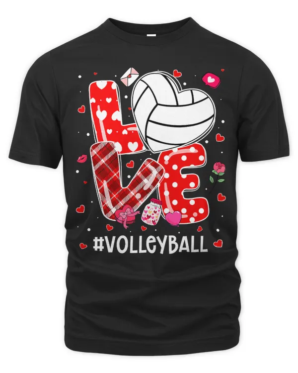 Volleyball Cute Valentines Day Couple Hearts Volleyball Sports Lover 48