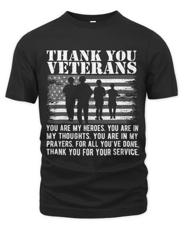Thank You Veterans, Military & Soldiers, US American Flag 200