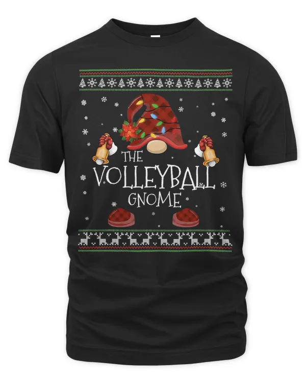 Volleyball mb Volleyball Gnome Buffalo Plaid Christmas Light Ugly Style 71