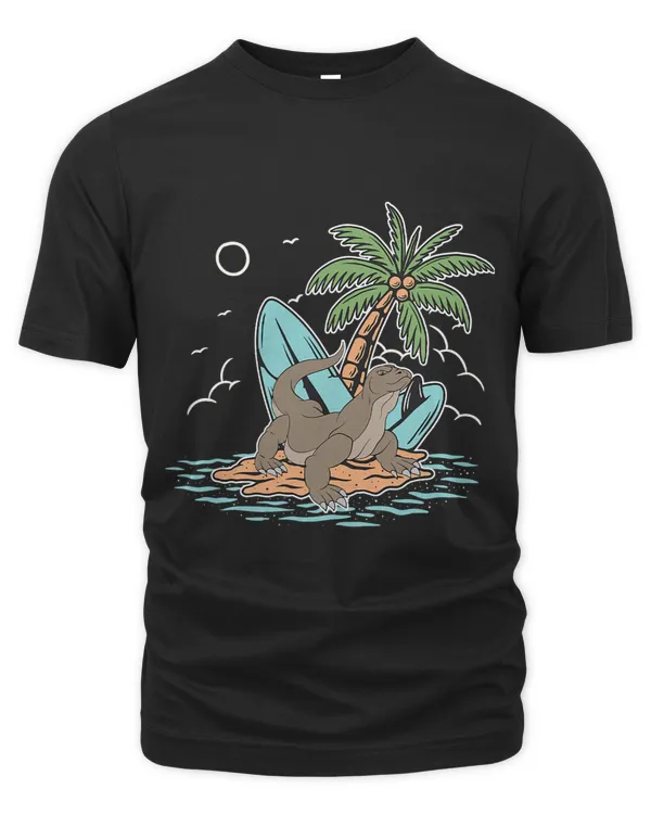 Tropical Beach Indonesia Reptile Animal Lizard Komodo Dragon