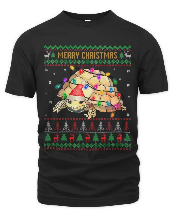 Turtle Ugly Christmas Sweater Santa Turtle Christmas Lights 287