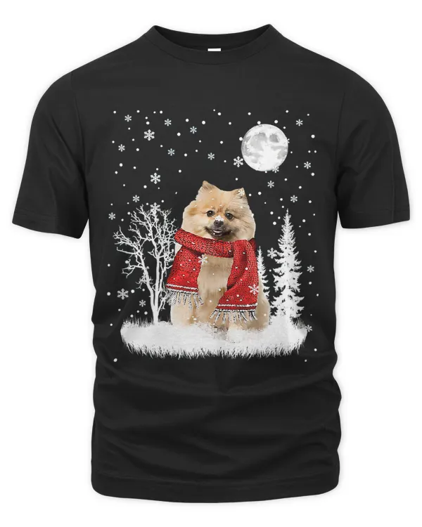 Keeshond Under Moonlight Snow Christmas Pajama 305