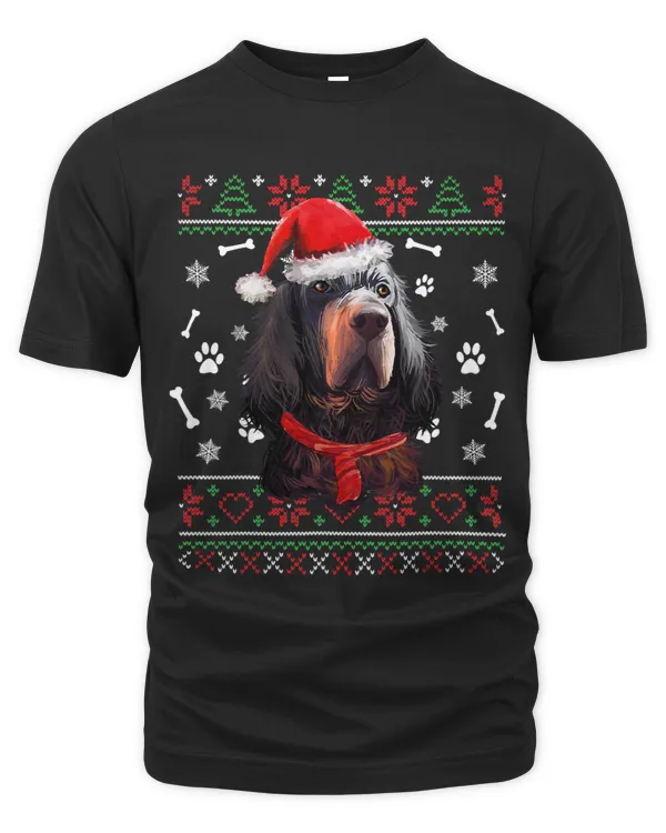 Ugly Sweater Christmas Gordon Setter Santa Hat Pajama Xmas