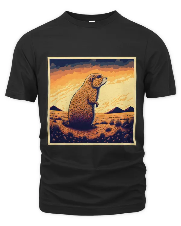 Surrealism Japanese Painting Prairie Dog