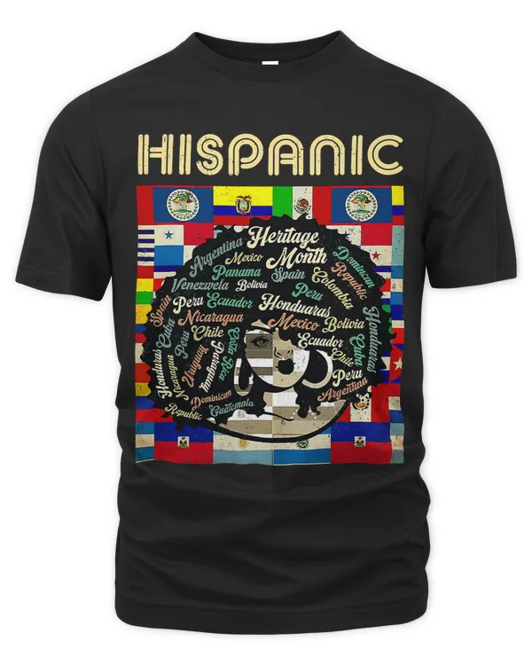 Latina Woman Art Hispanic Heritage Month Latin Country Flags 192