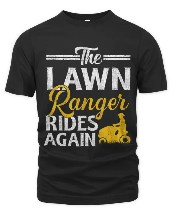 The Lawn Ranger Rides Again Funny Landscaper Lawn Mower