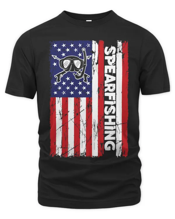 Spearfishing American US Flag Spearfisher Speargun Spear