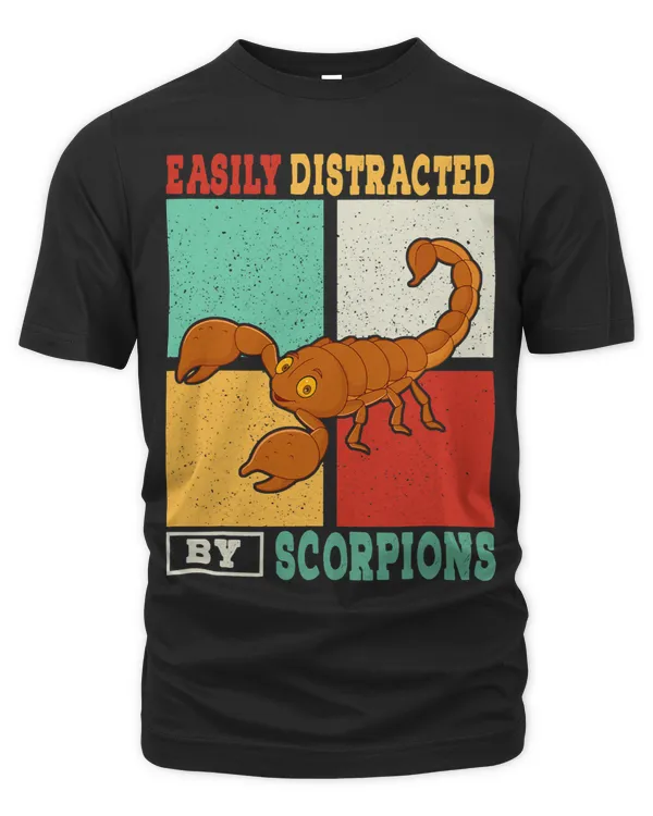 Vintage Retro Easily Distracted By Scorpions Family Kids