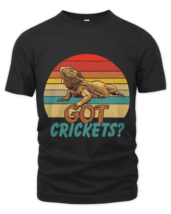 Vintage Retro Got Crickets Funny Bearded Dragon Lover Owner