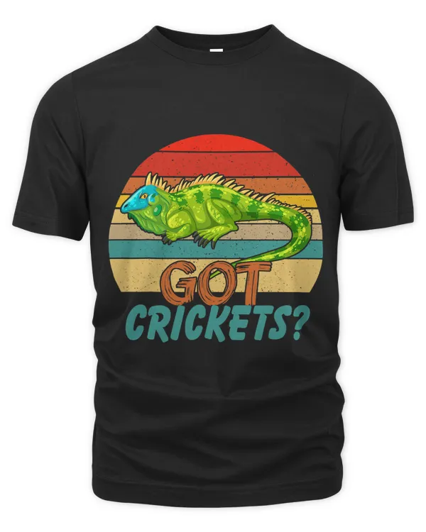 Vintage Retro Got Crickets Funny Iguana Animal Lover Owner