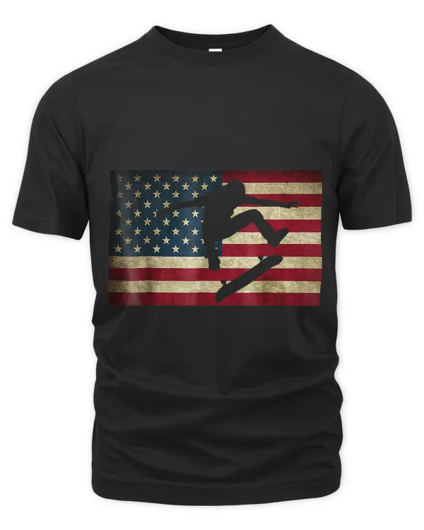 Skateboarding American Flag Skater