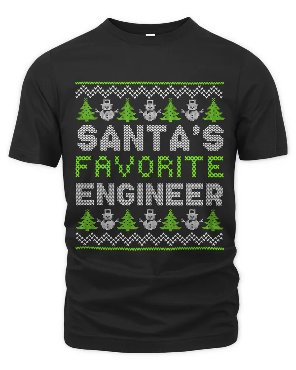 Santa Favorite Engineer XMas Holiday Ugly Christmas