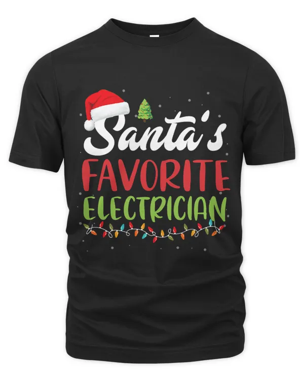 Santas Favorite Electrician Christmas Santa Hat Lights