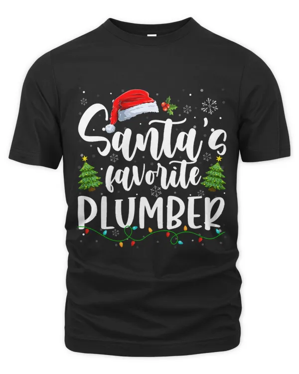 Santas Favorite Plumber Christmas Tree Santa Family Pajama