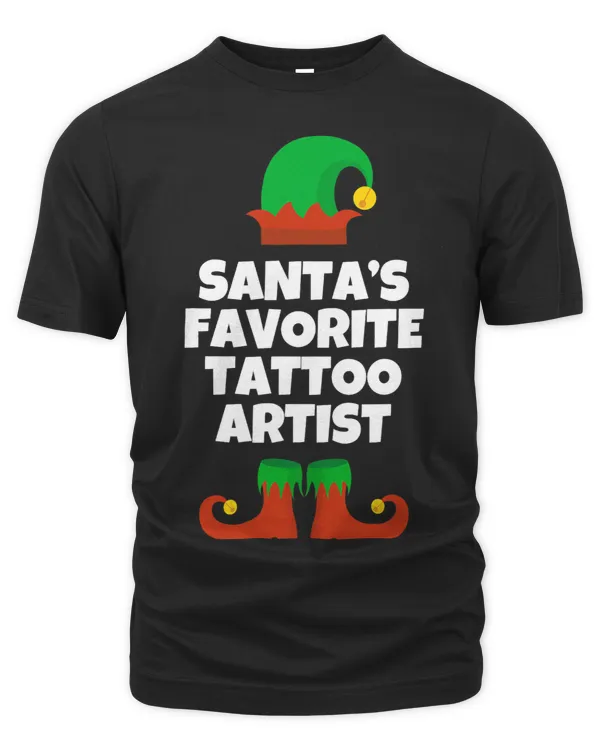 Santas Favorite Tattoo Artist Funny Christmas Hat