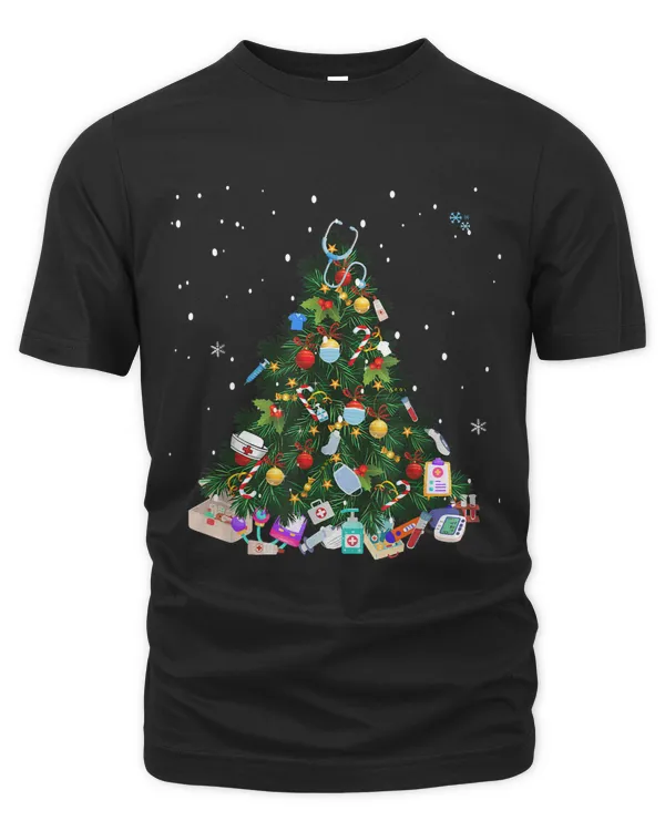 Doctor Christmas Tree T shirt Medical NHS MD Christmas