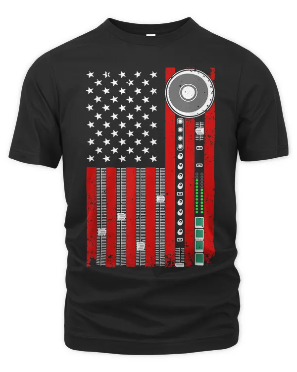 Cool Music Producer For Men Women American Flag Patriotic DJ