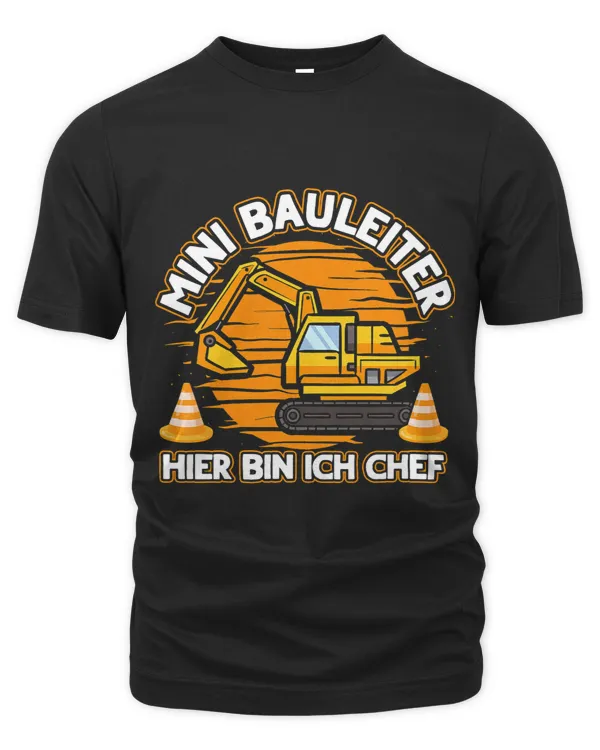 Kids Mini Construction Manager Hier Bin Ich Chef Mini Bauherr Excavator Boy