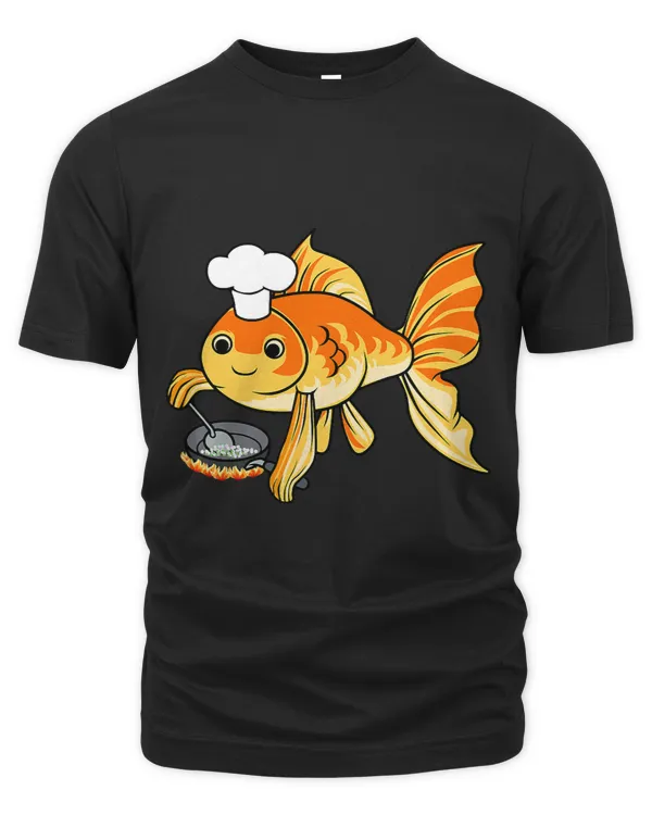 Ironic Goldfish Chef Cooking Aquaristics