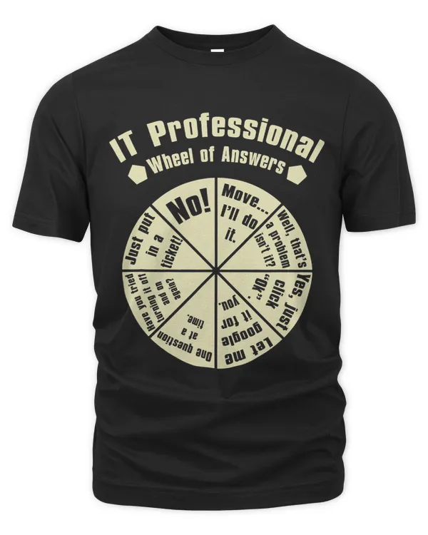 IT Professional Wheel Of Answers Sysadmin Geek Nerd Gift