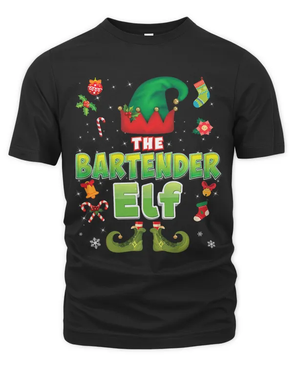 Bartender Elf Christmas Cute Suit Merry Xmas Costume Sweater