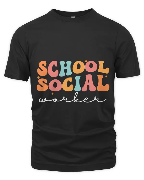 Groovy School Social Worker Teacher First day Back To School