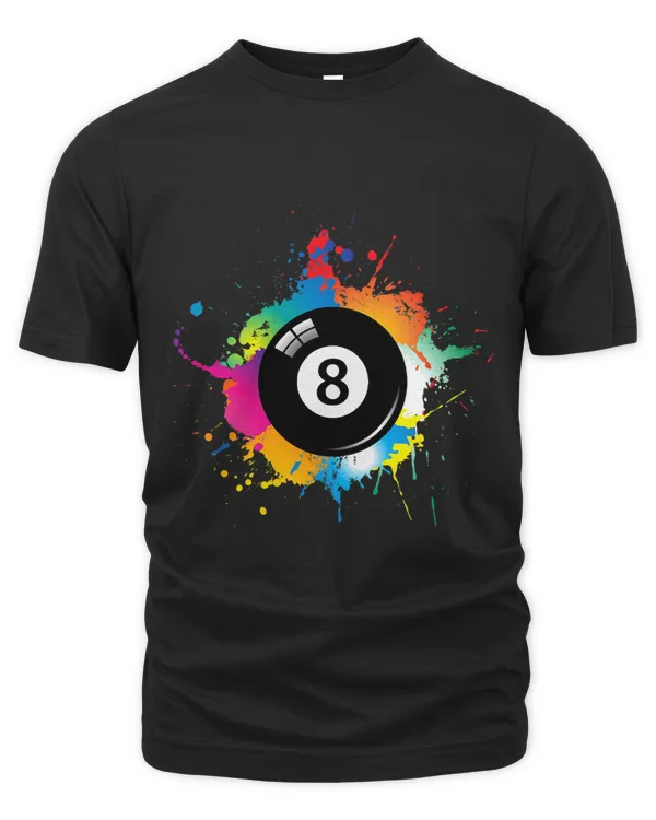Retro Graphic Pool Billard Snooker Billard Cue 8Ball Chalk 2 8