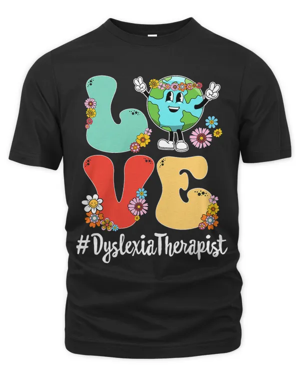 Retro Love World Earth Day Dyslexia Therapist