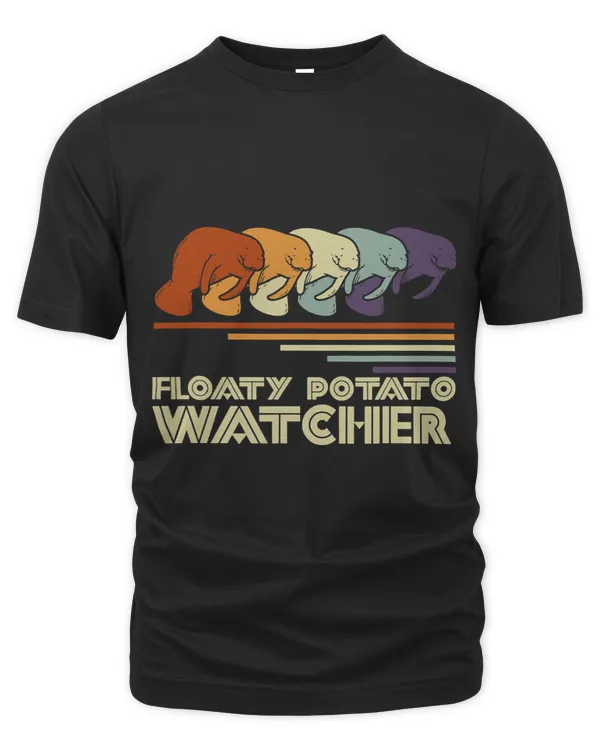 Floaty Potato Watcher Vintage Marine Biologist Manatee Pun
