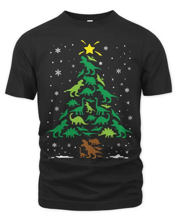 Dinosaur Trex Lovers Holiday Family Matching Christmas Tree