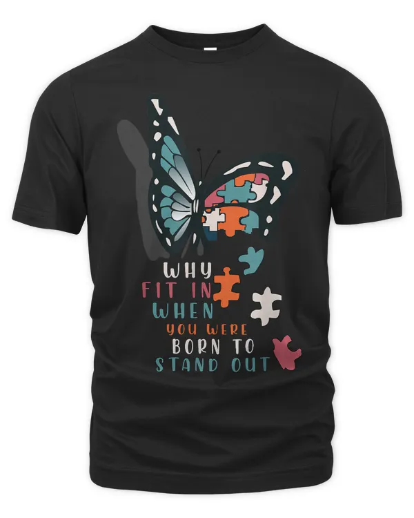 Why Fit In Autism Awareness Doctor Teacher butterfly Book