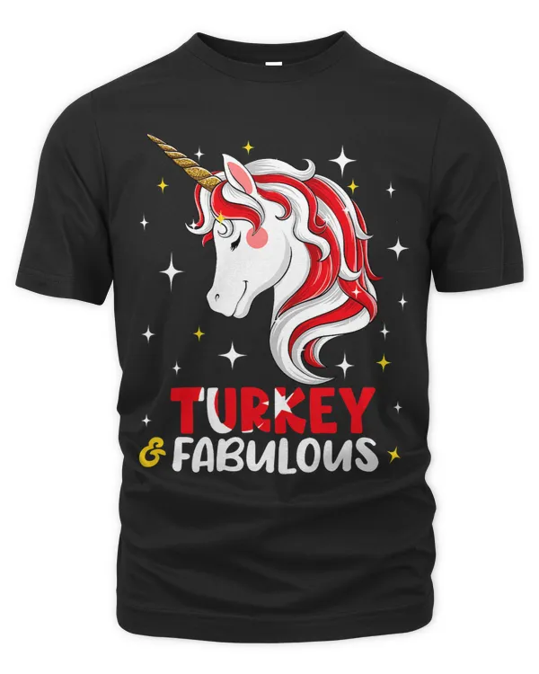 Womens Girl Turkish Turkey Flag Unicorn Women
