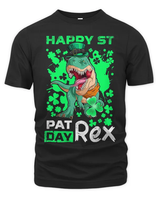 Happy St Pat Rex Day Shirt St Patricks Dinosaur Toddler Boys_1