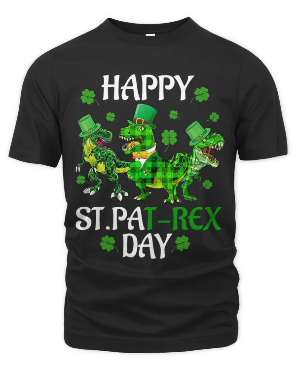 Happy St PaT Rex Dinosaur Leopard Plad Trex St Patricks Day