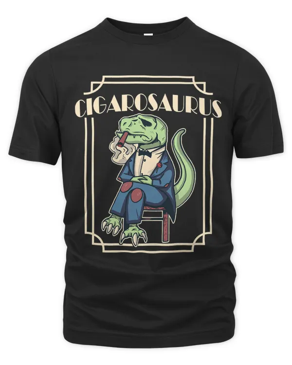 CigaroSaurus Funny Cigar Smoking Elegant Dinosaur. Cigar