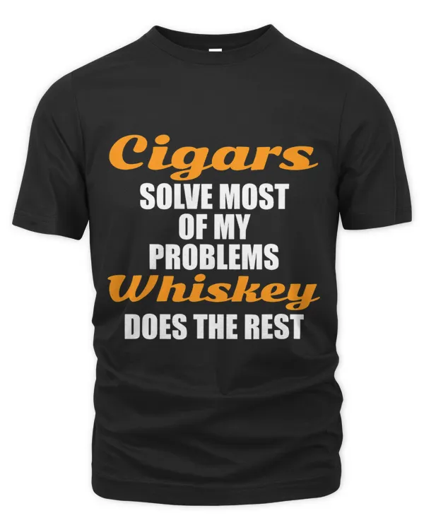 Cigars and Whiskey Tee Funny Cigar Lover Gift