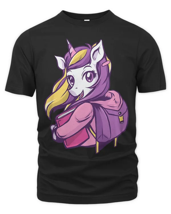 Happy Girl Unicorn goes back to school t shirt