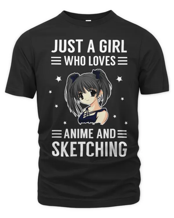 Just a Girl Who Loves Anime and Sketching Japan Art Shoulder