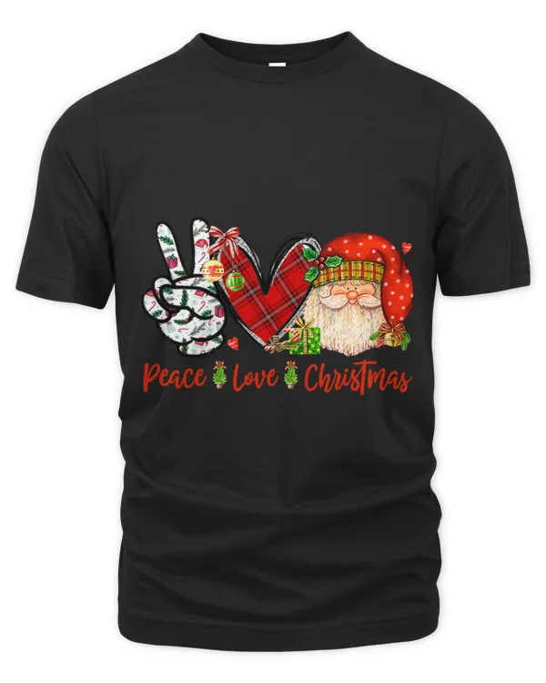 Peace Love Christmas Funny Santa Happy Xmas