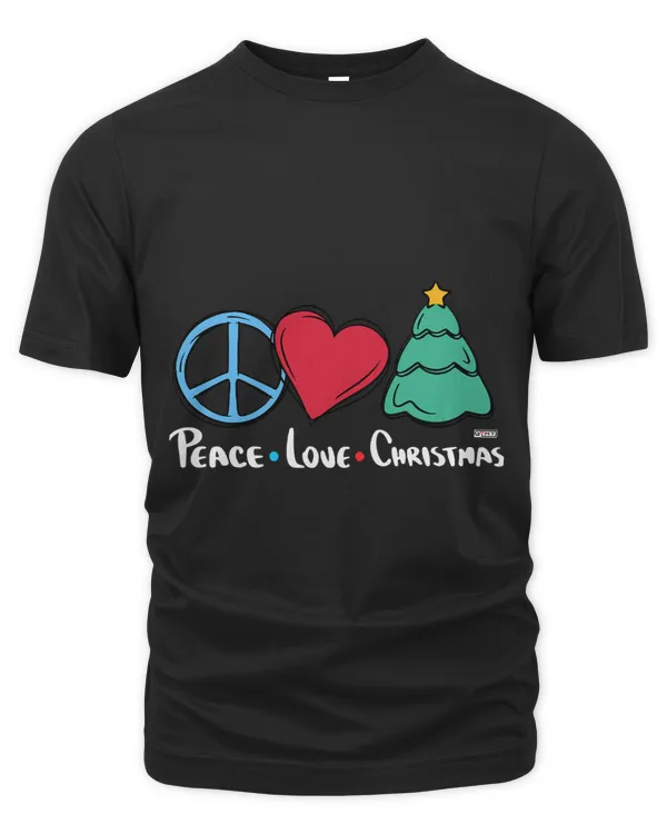 Peace Love Christmas Tree Peace Happy Green Christmas Tree