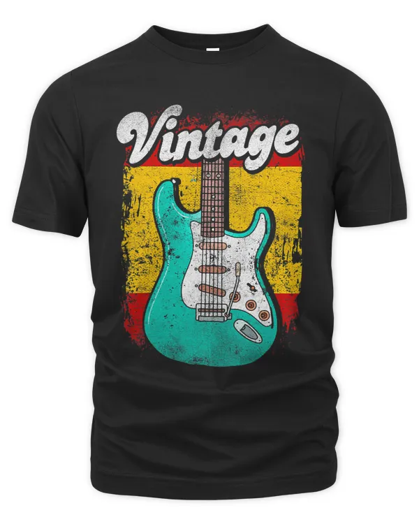 Spanish Flag Vintage Guitar Retro Music Band Guitarist Stuff