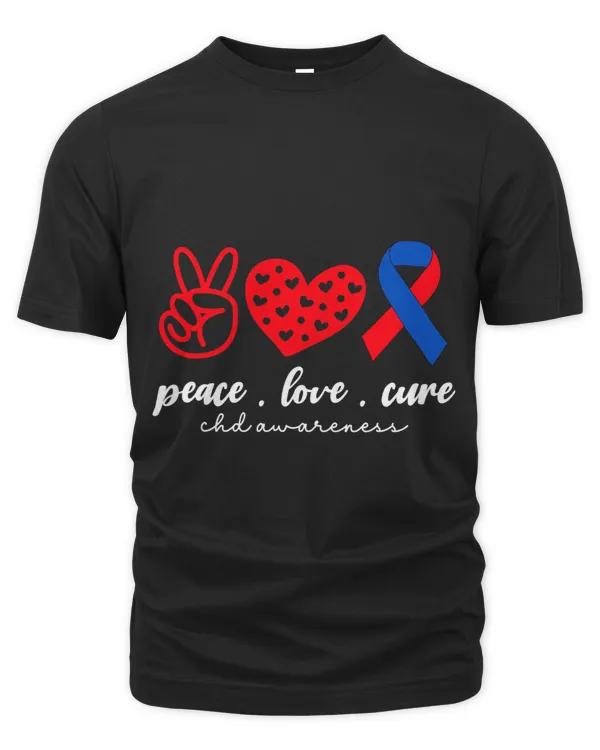 Peace Love Cure CHD Congenital Heart Defect Awareness Women