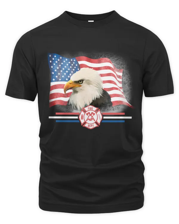 Fireman American Flag Firefighter 4th Of July Independence Day