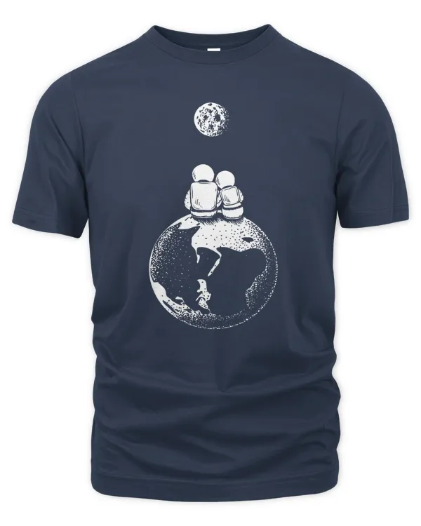Matching T-shirts For Daddy And Baby, Moon And Astronaut Dad Son or Daughter Space T-shirt, Father's Day Gifts