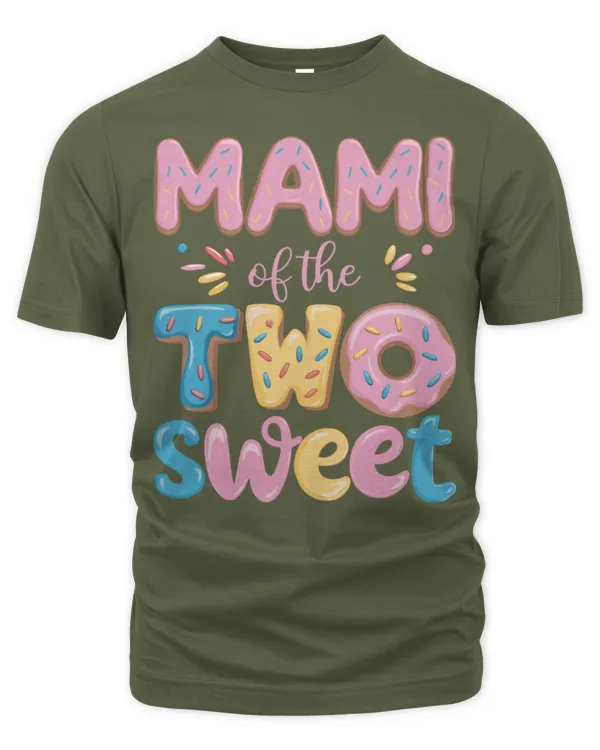 Mami of The Two Sweet Donut Mom 2nd Birthday Girl Party Long Sleeve T-Shirt - Unisex Premium T-Shirt Unisex Premium T-Shirt