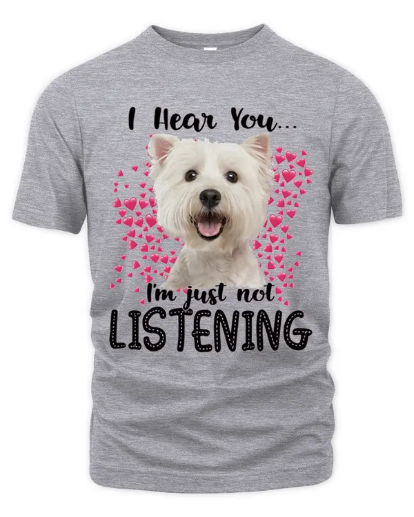 Westie_Listening - Unisex Premium T-Shirt Unisex Premium T-Shirt