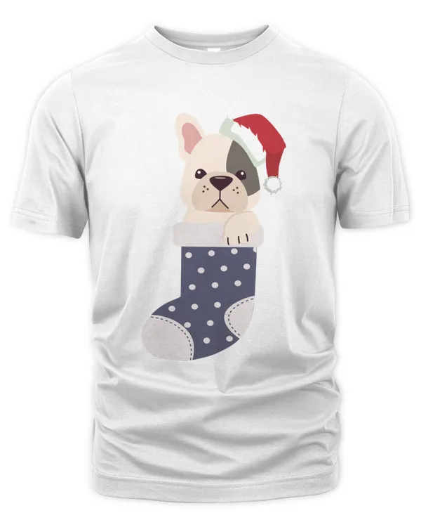 French Bulldog In Christmas Sock Dog Shirt