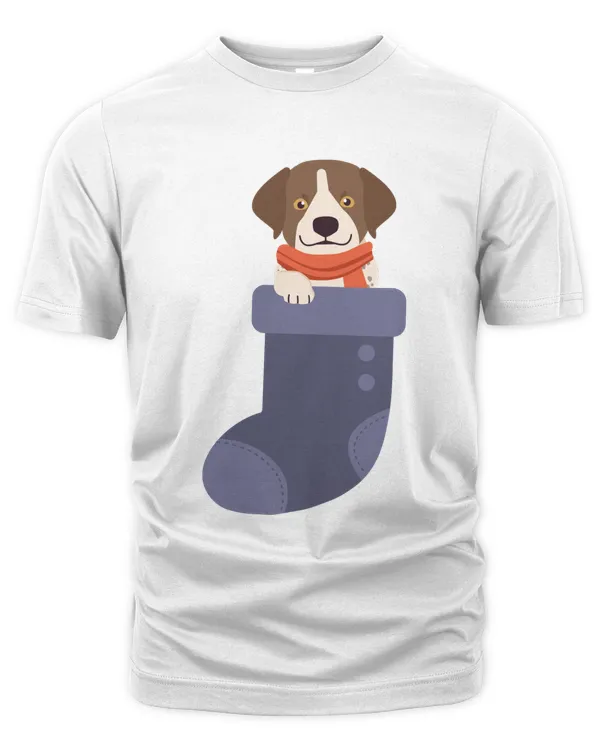 German Shorthaired Pointer In Christmas Sock Dog