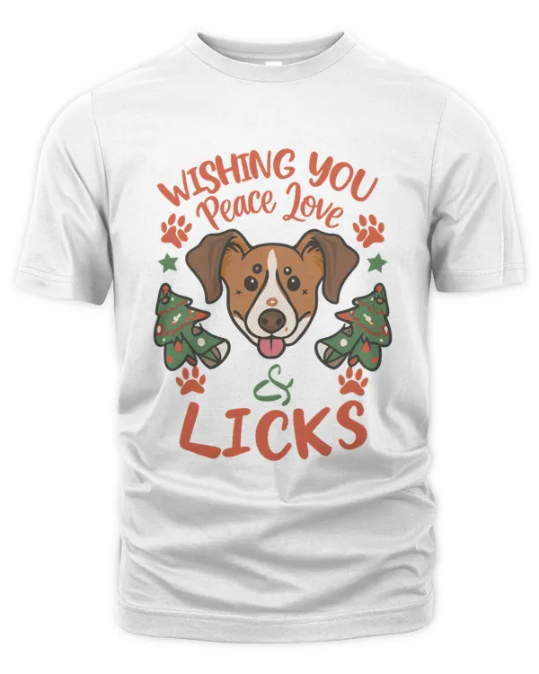 Wishing You Pease Love And Licks Christmas Dog